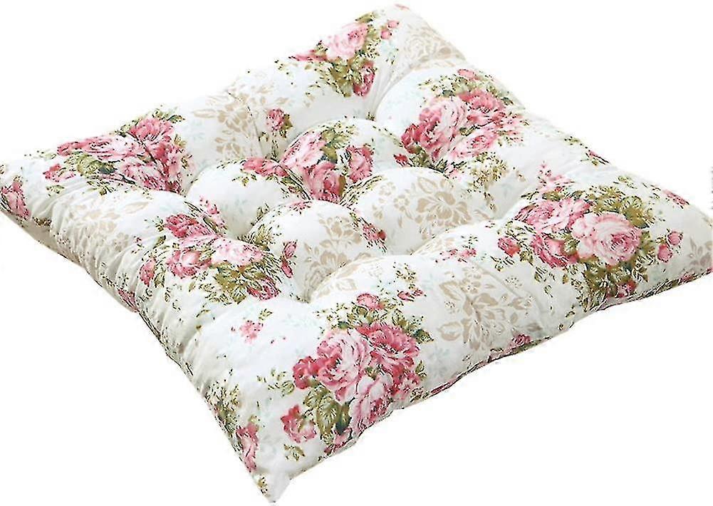 リバーシブル ブラシマイクロファイバー シート クッション、ピンクフラワー