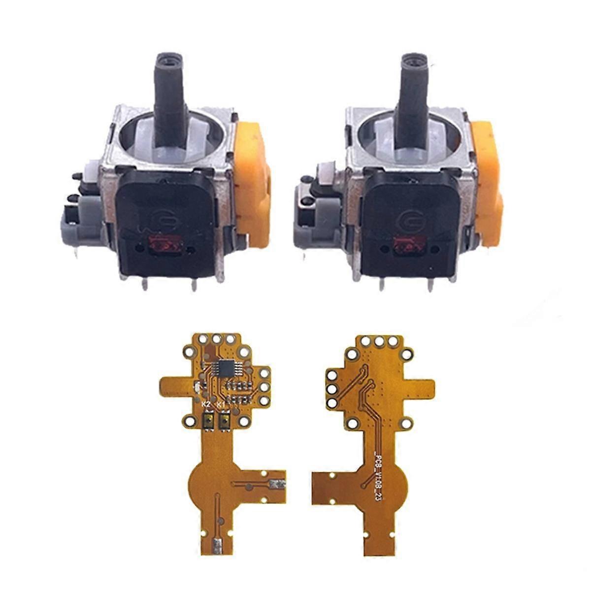 2PCS Hall Joystick+Calibration Board for Game Console Hall Effect & Hall Joystick Center/Outer Ring