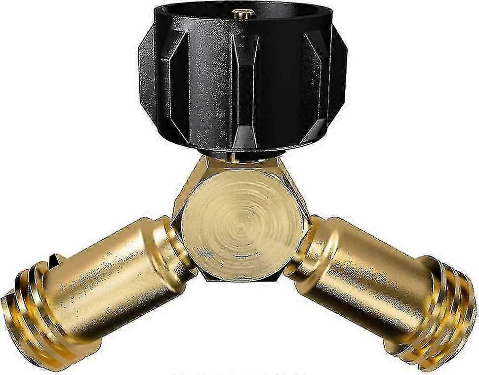 プロパンタンクY-スプリッタ、プロパンアダプタ2ウェイバルブ2アプライアンス、バーベキューグリル、ヒーター、ストーブなどを接続する20lb Lpガスボンベ用