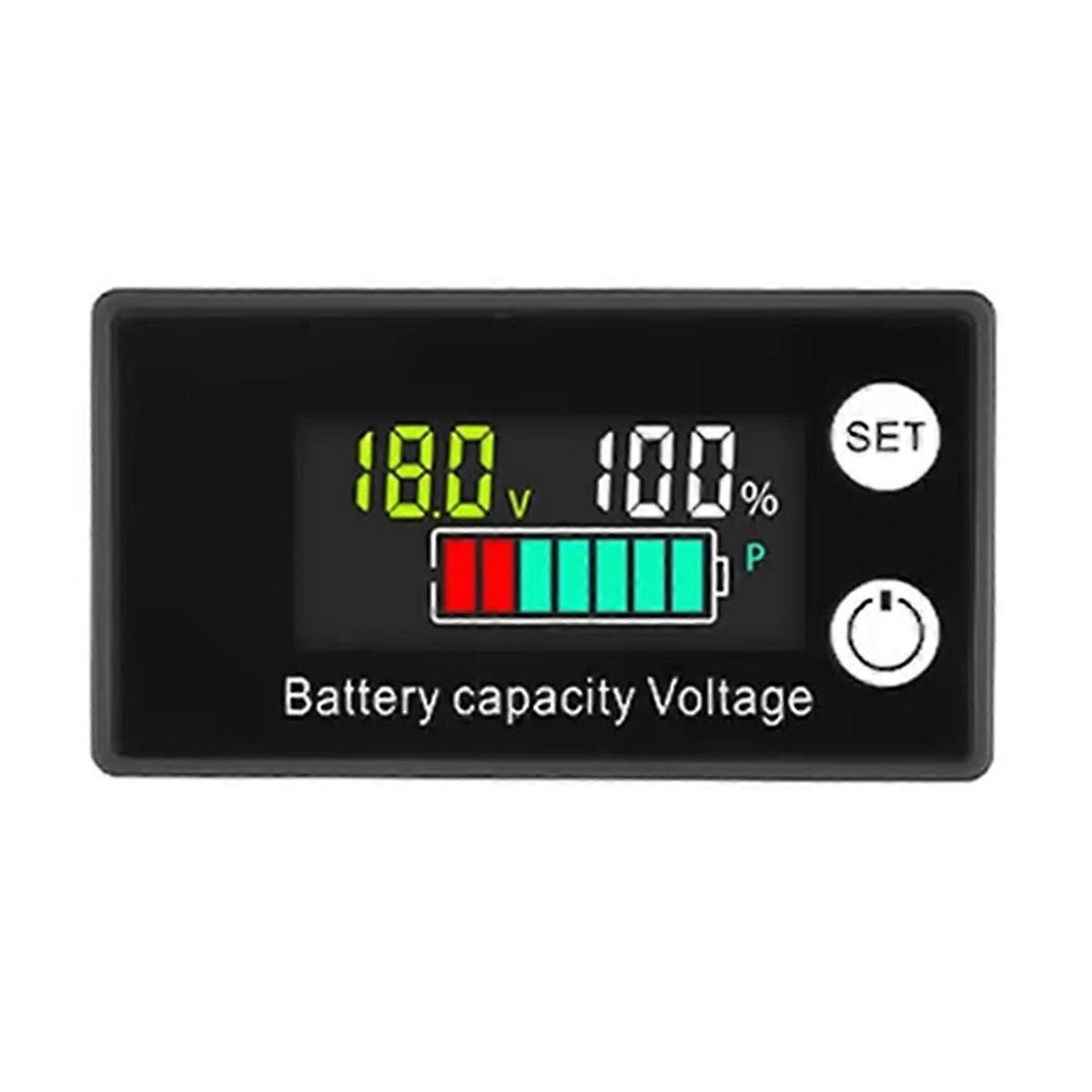Battery Voltmeter DC 8-100V Capacity Indicator Power Meter Lithium LiFePO4 Lead-Acid Cell 12V 24V 4