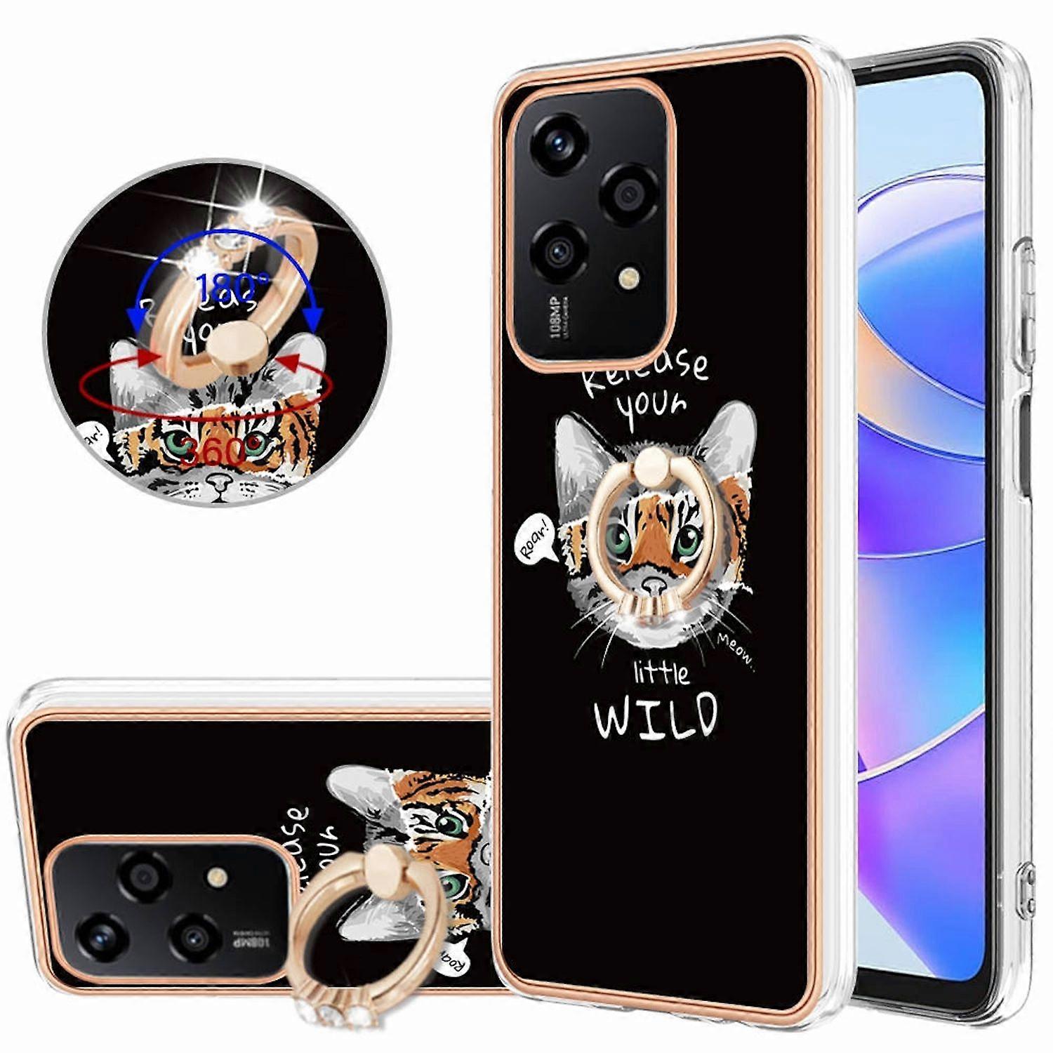 For Honor 200 Lite Design with Ring TPU / PC Mobile Phone Case Cover Pattern