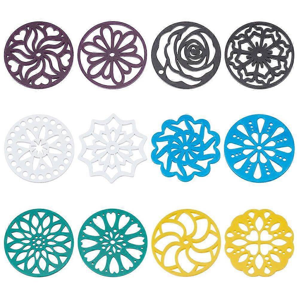 12Pcs 12 Styles Acrylic Soap Molds for Handmade Soap Making Mixed Color 67x3mm 1pc/style