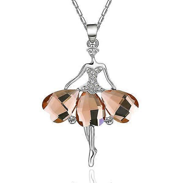 Cute dancing girl pendant [tan]