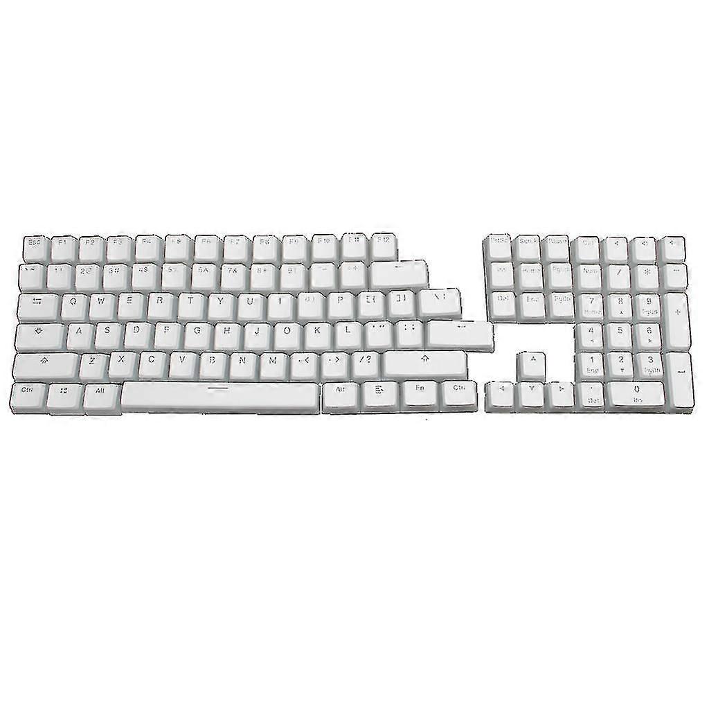 RGB 108 Keycaps ANSI Layout PBT White Pudding Double Skin Backlit Keycap Set - Customize Your Keyboard with Stylish Backlit Keycaps