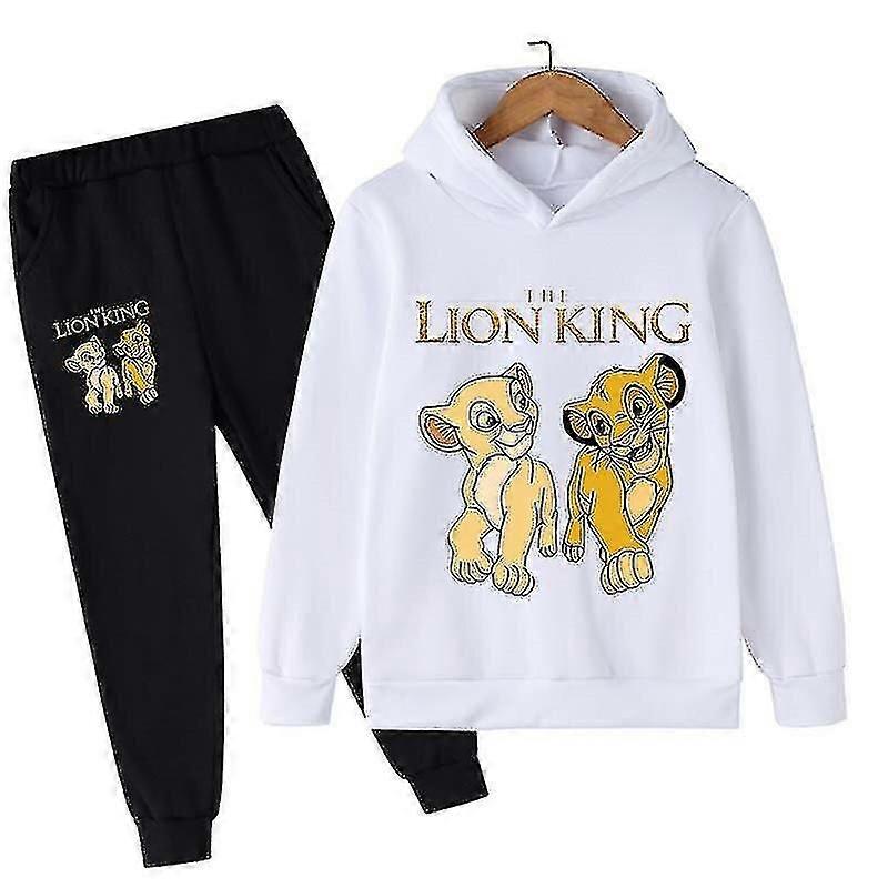Çocuklar Aslan Kral Giyim 2 Parça Setleri Kız Giysileri Erkek Simba Hoodies Üst + pantolon Çocuk Takım Elbise Eşofman Spor Giyimresim Color6