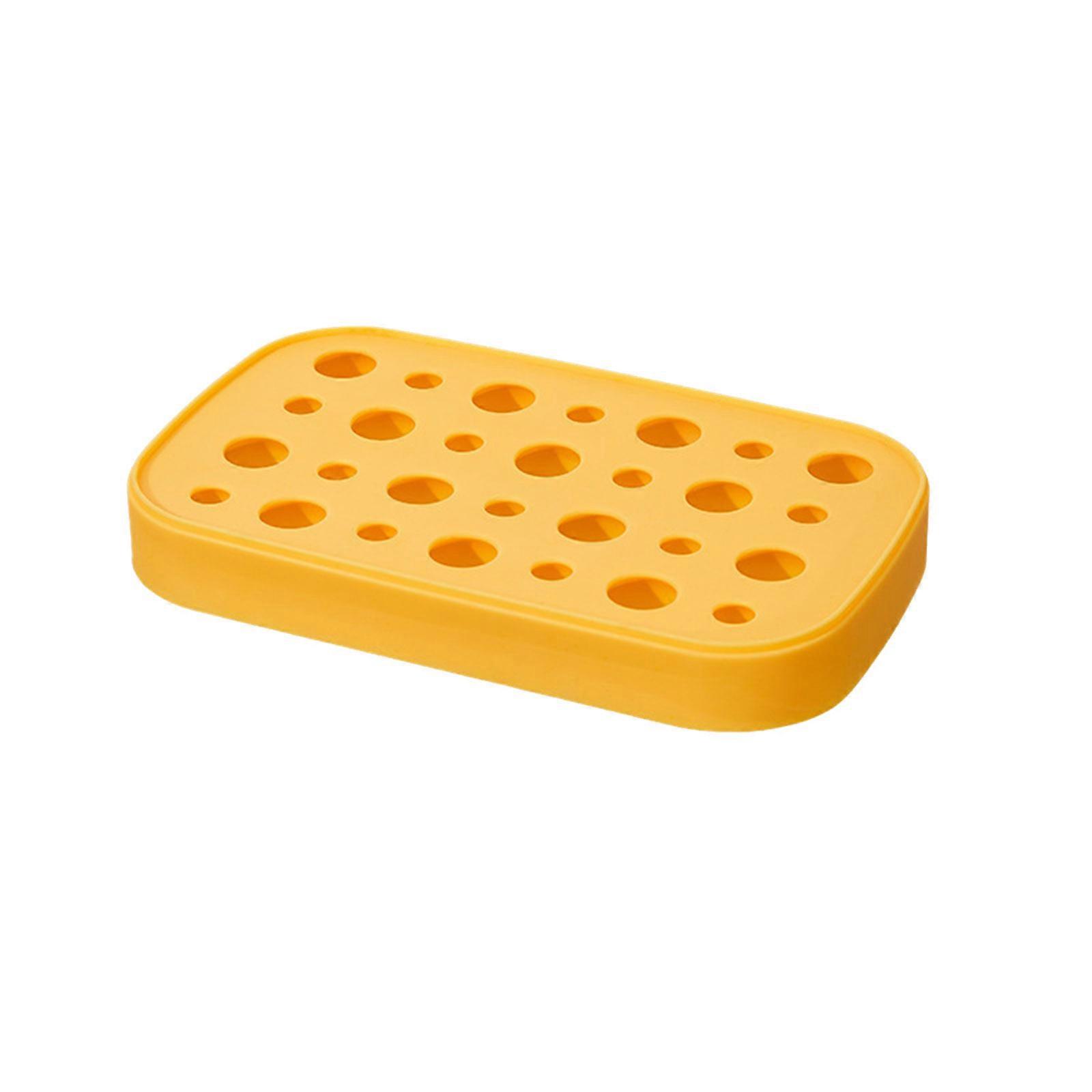 Flexible Silicones Molds Round Ice Making Mould Space Saving Ice Cube Tray Mould for Unique Beverage Kitchen Tool  Orange