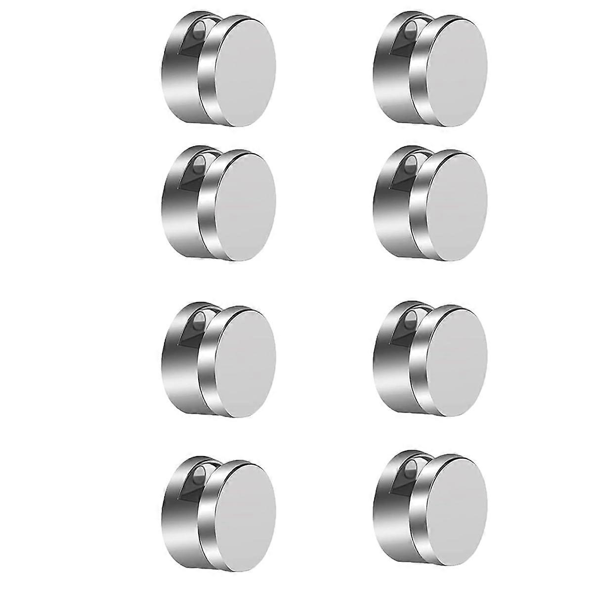 Frameless Mirror Mounting Hardware Kit Mirror Holder Clips Round Shape Dual-Screw Fixing Mirror Gla