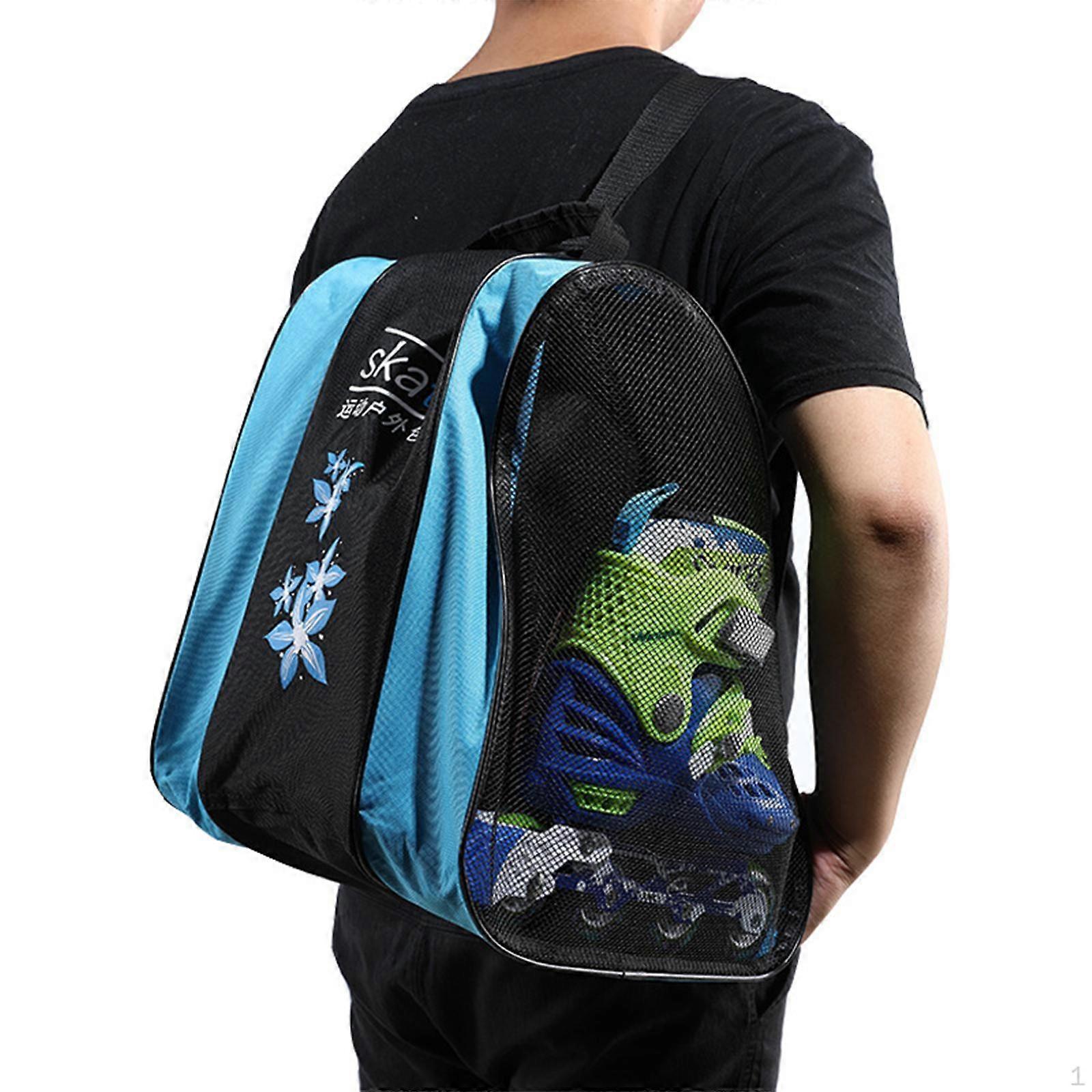 Roller Skates Bag Inline 3 Layer with Adjustable Shoulder Strap Storage