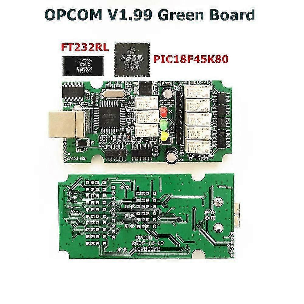 Support Upgrade Latest Firmware Opcom V1.99 1.95 1.70 Pic18f458 Ftdi Chip Can-bus Code Reader For Op
