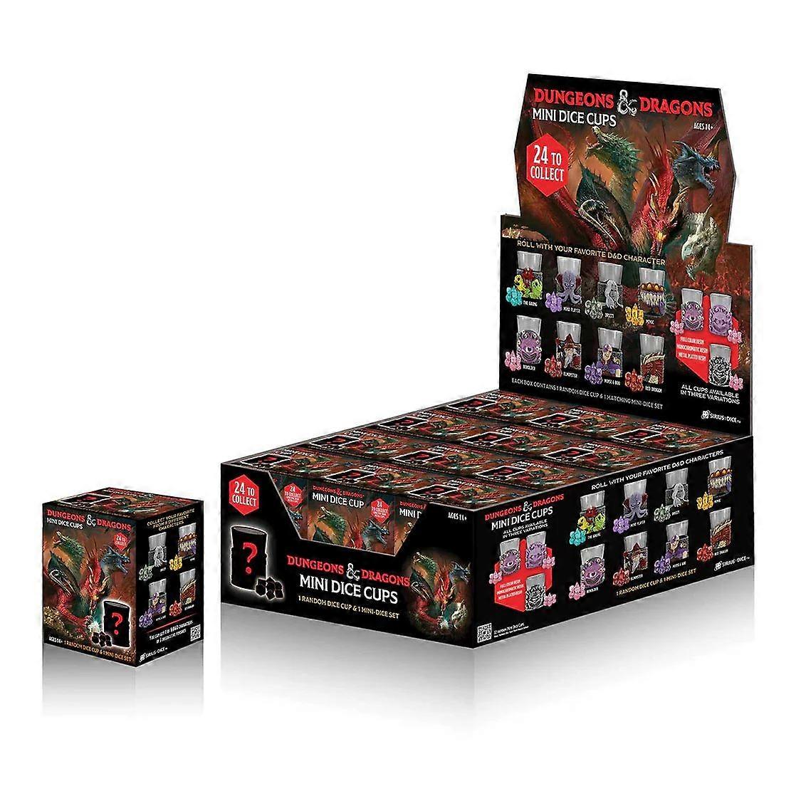 Dungeons & Dragons Mini Dice Cups Display Dice Set (Pack of 12)