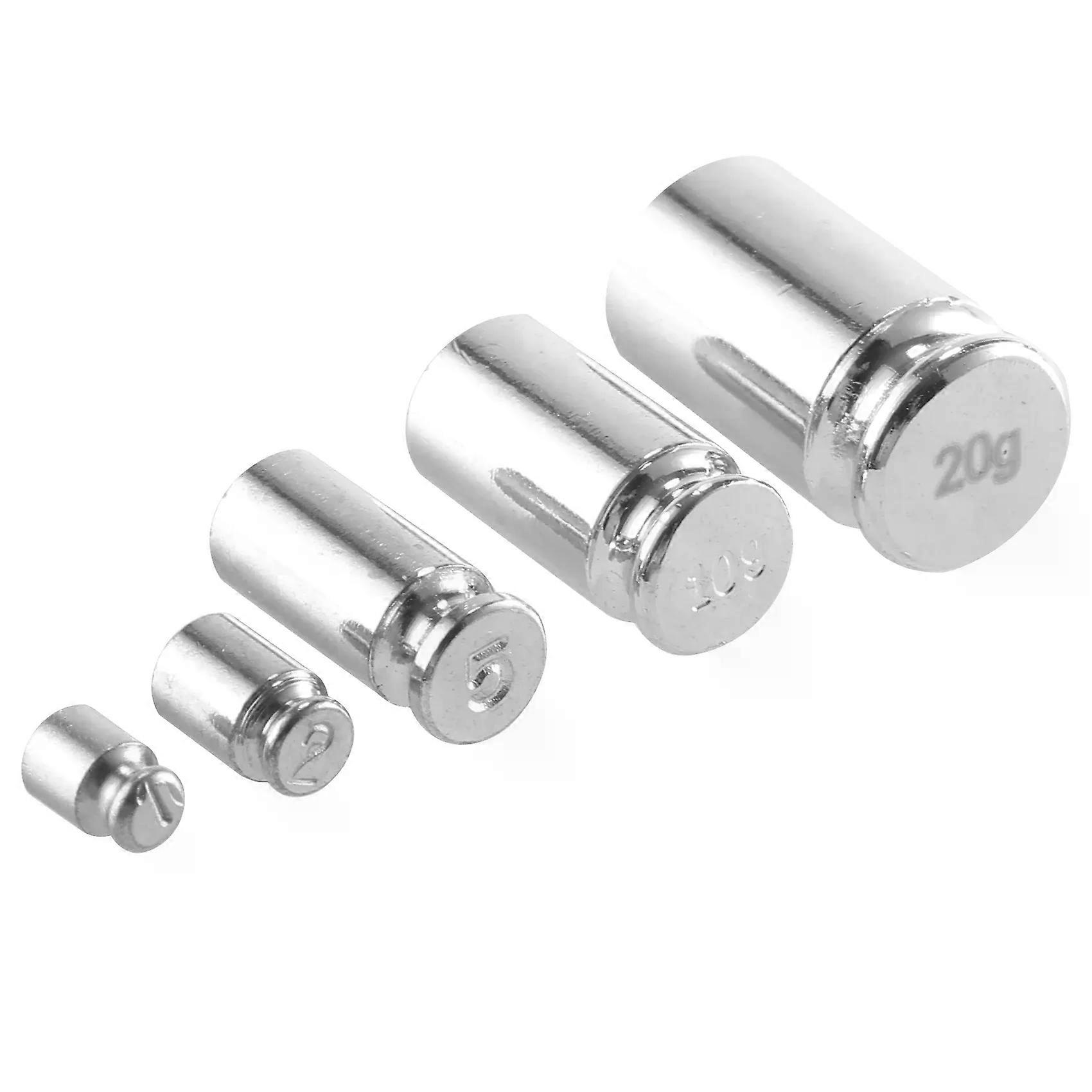 1g 2g 5g 10g 20g Scale Chrome Calibration Scale Weighing Kit For Digital Scale Silvery White