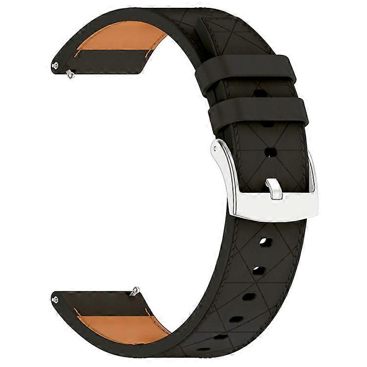 22mm Watch Band Compatible For Huawei Watch GT 5 46mm / GT 5 Pro 46mm / GT 4 46mm Square Pattern Leather Strap