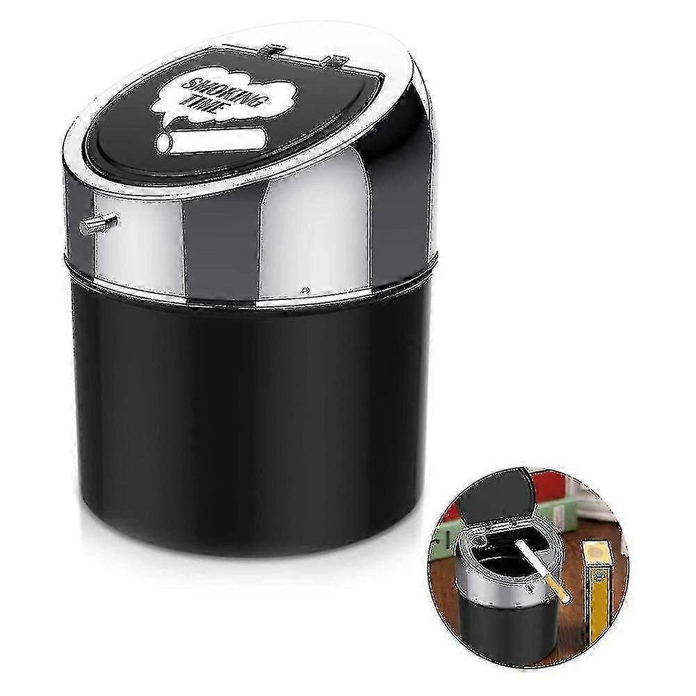 Windproof Stainless Steel Ashtray with Lid for Table