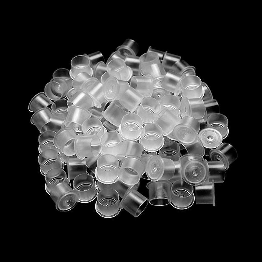 Microblading TattooInk Cups Permanent Makeup Pigment Clear Holder Container Cap