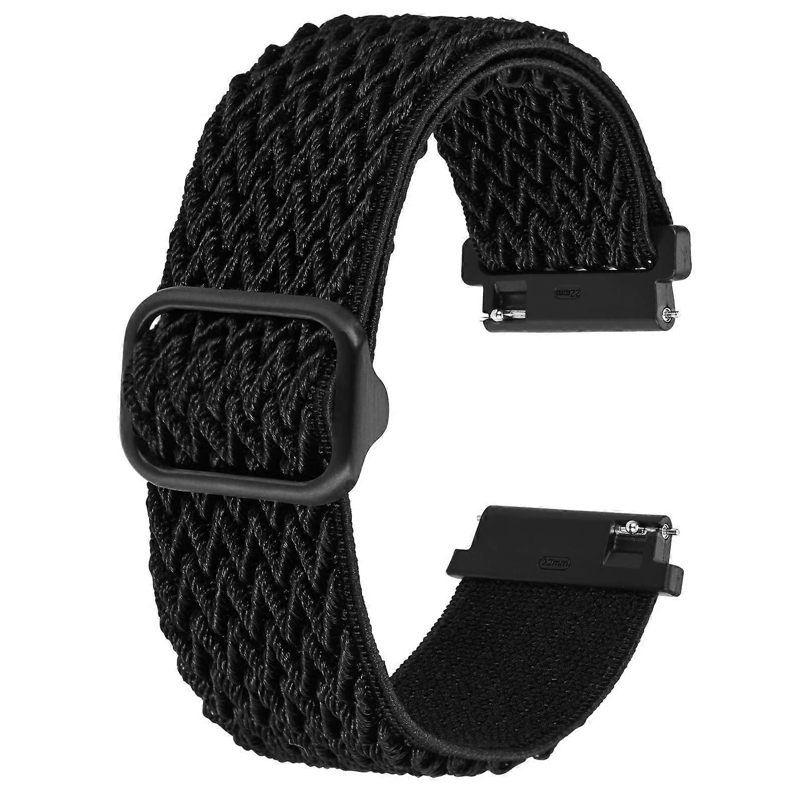 Stretchy Nylon Watch Band with Adjustable Buckle for 20mm Smartwatches, Durable and Lightweight, Multiple Colors Available