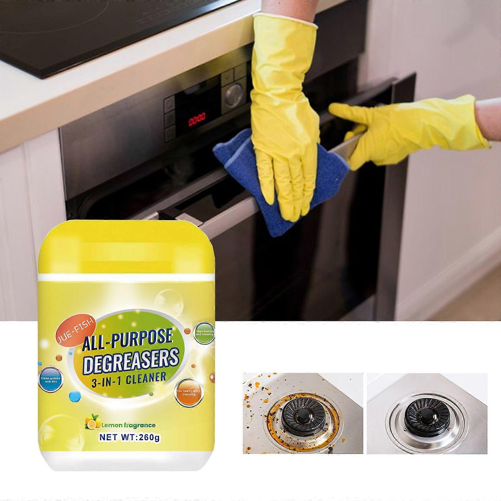 Multi-Purpose Kitchen Degreaser - Natural Stain Remover for Stoves, Cookware, Range Hoods & Surfaces - Eco-Friendly, Odor Eliminating, Easy to Use Cle