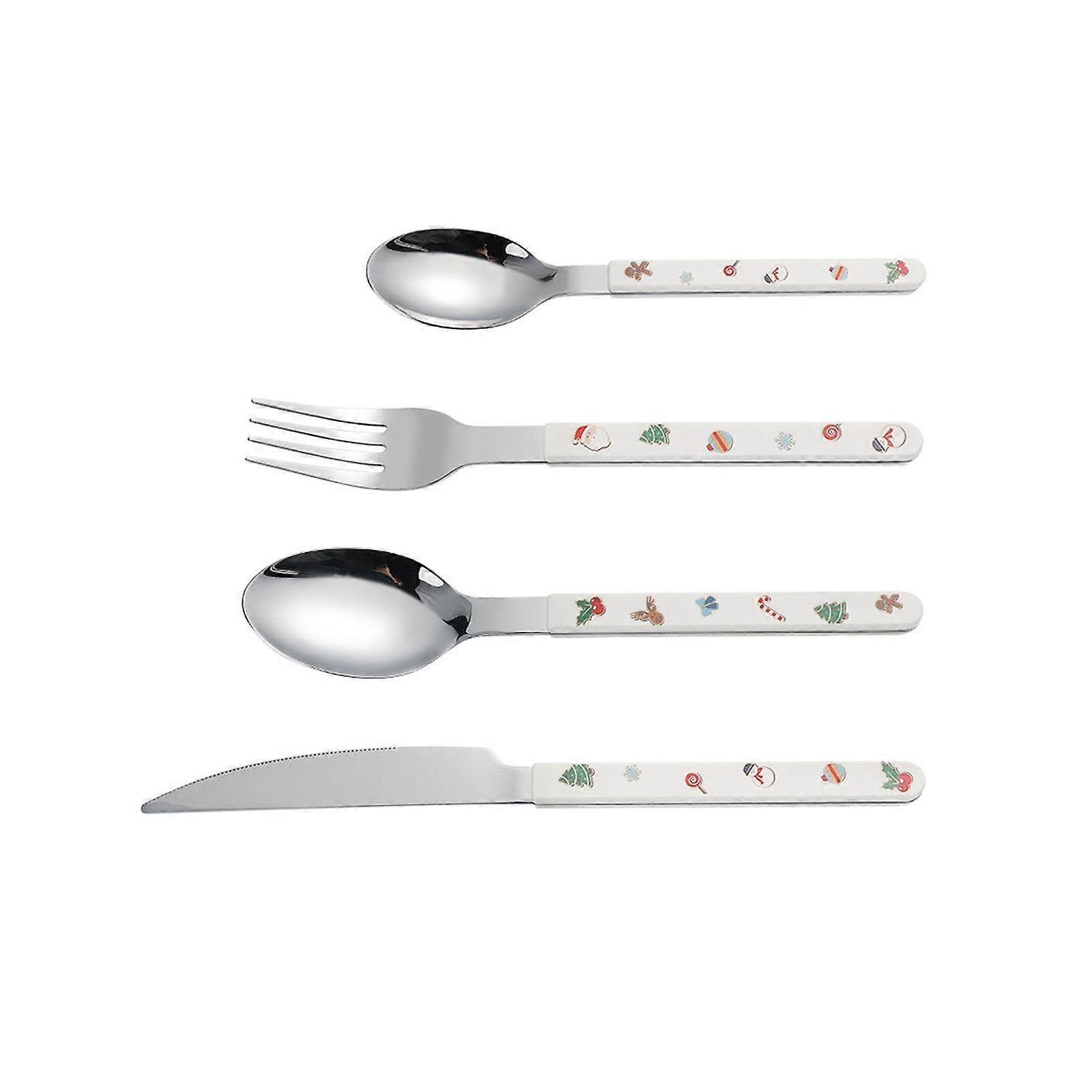 Christmas Flatware Kitchen Utensil Reusable Food Serving Utensils Stainless