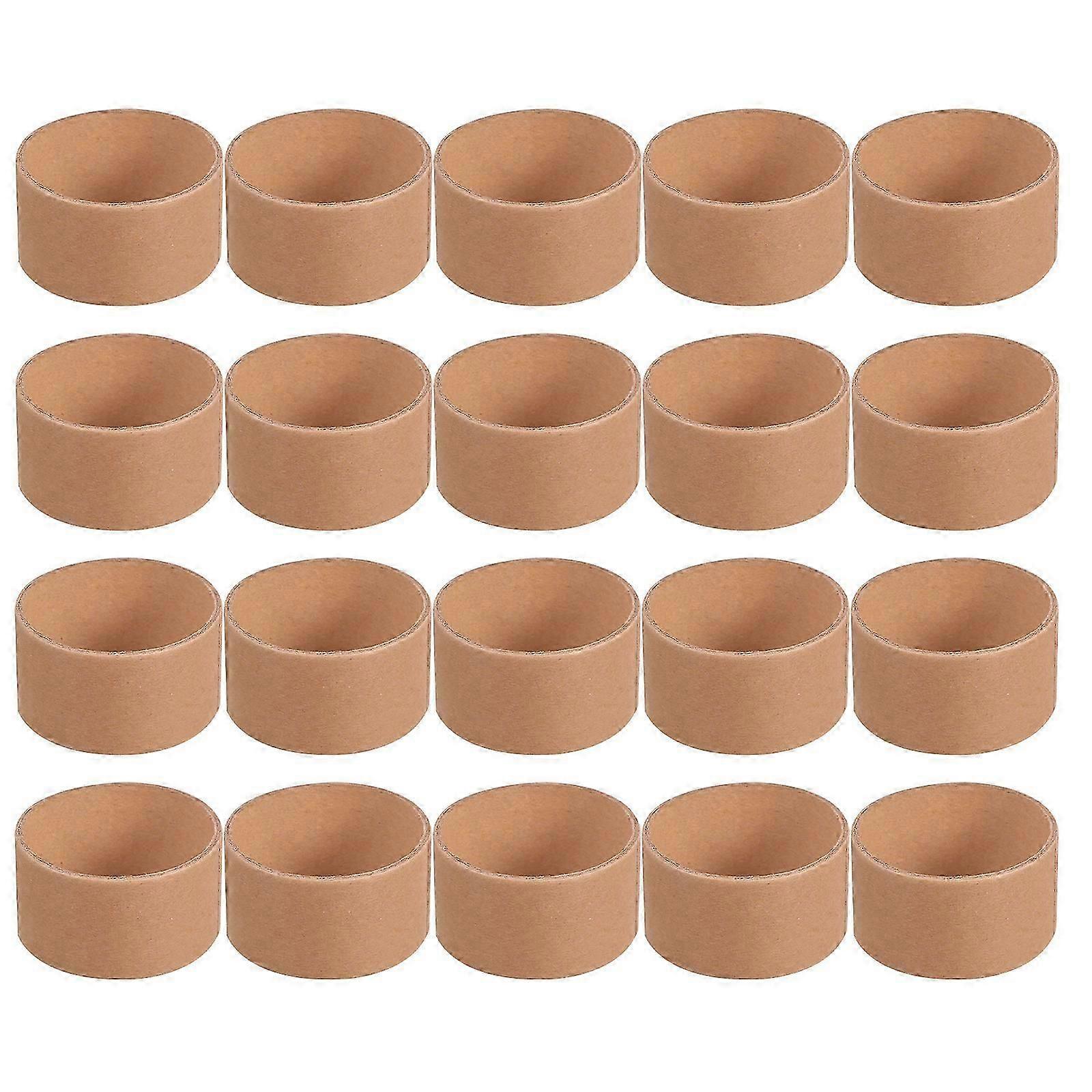 20Pcs Children DIY Craft Paper Rolls Round Brown Painting Cardboard Tubes