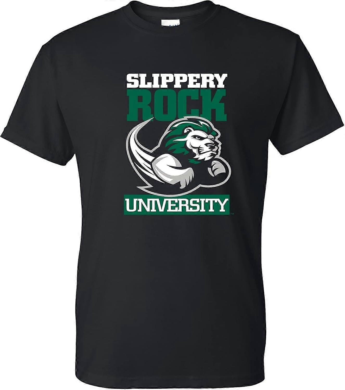Slippery Rock University Black - NCAA College - University Team Mascot/Logo Basic T Shirt