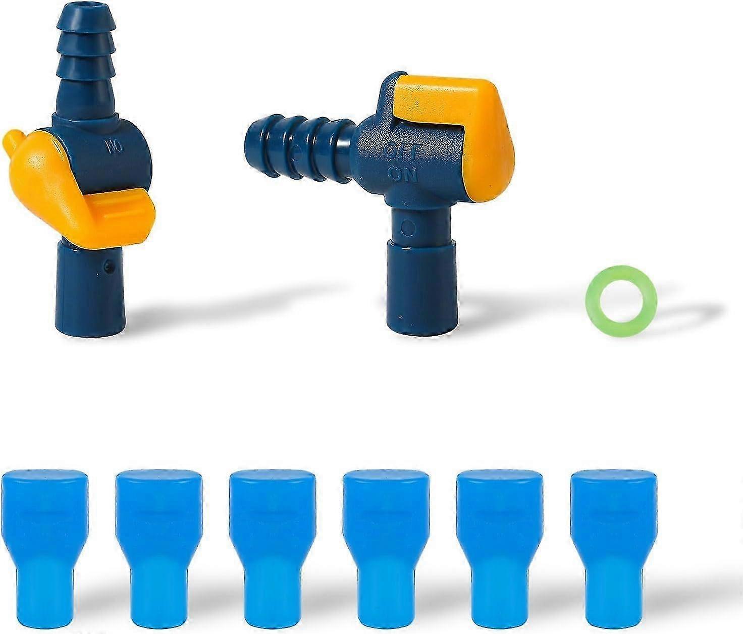 6pcs Bite Valve Replacement for Camelbak, Hydration Pack Mouthpiece with 2 Hose