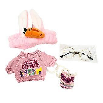 Cute Plush Dolls W/ Hat Creative Glasses wearing Adorable Lovely Wool Stuffed