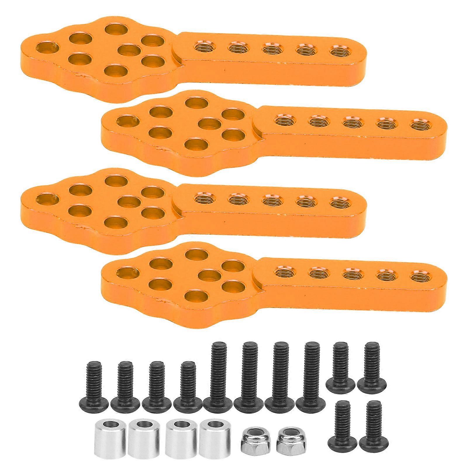 4pcs/set RC Car Damping Mount Base Plate Angle Height Adjustable for 1/10 CrawlerOrange