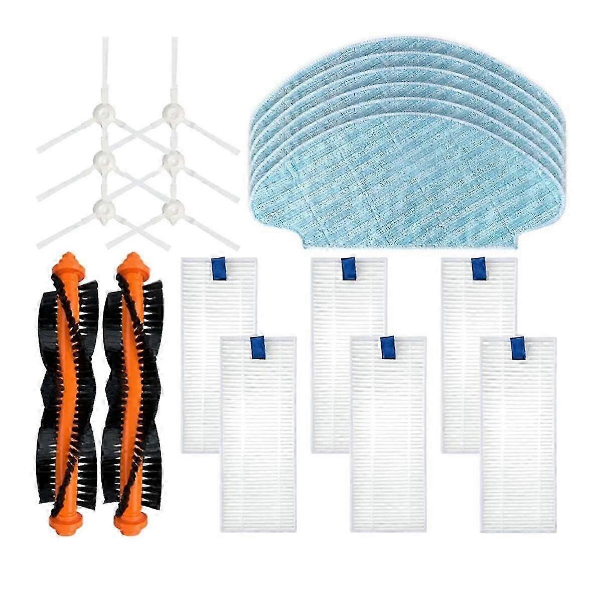 Spare parts and accessories for Smart 1 and Smart 2 robot vacuum cleaners, including main side brush, filter, and mop.