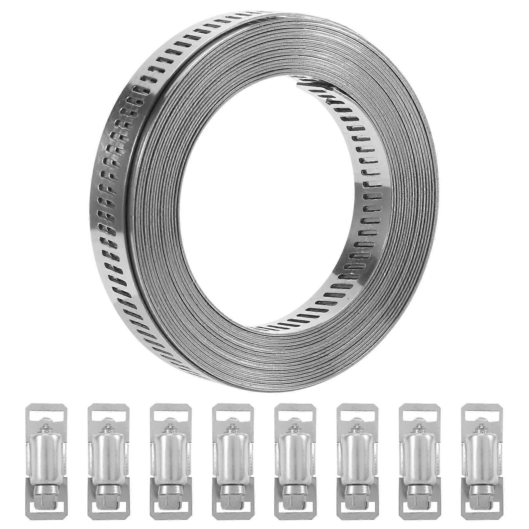 304 Stainless Steel Worm Clamp Hose Clamp Strap with Fasteners