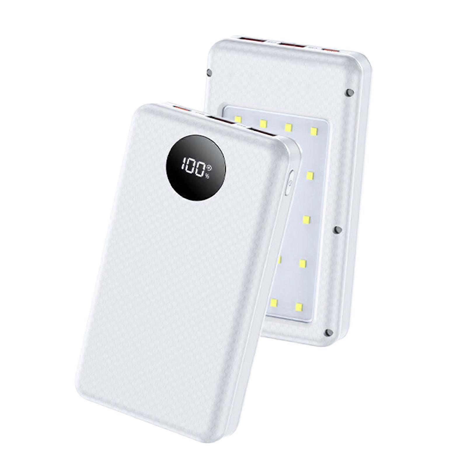 DIY 18650 Pil Şarj Cihazı Kılıfı LED Işıklı Çıkarılabilir DIY Güç Kılıfı USB C Hızlı Şarj Kılıfı Tip C USB Bağlantı Noktası Beyaz