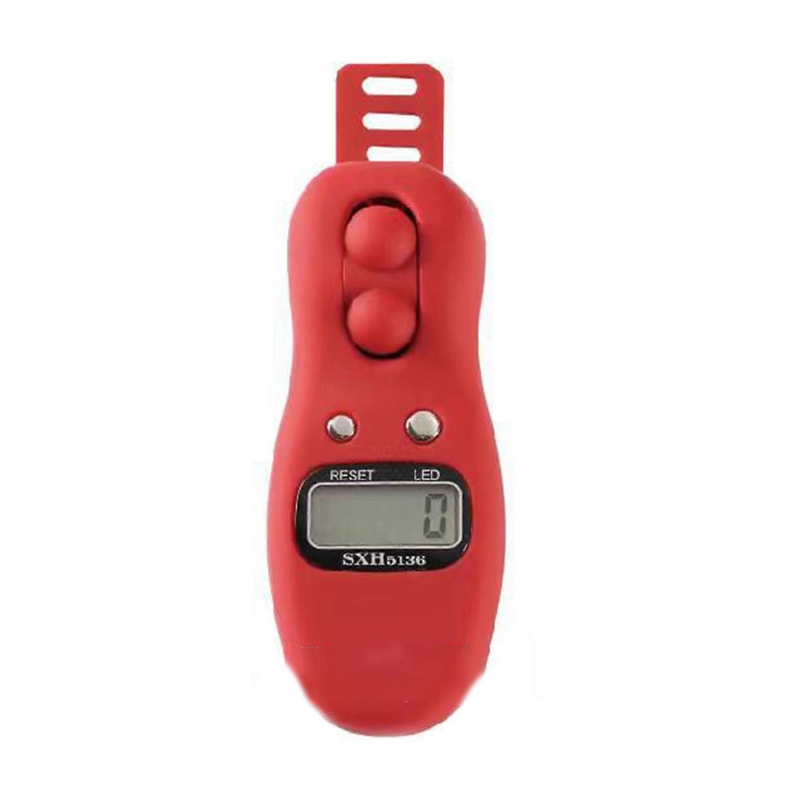 Electronic Tally Counter with LED Resettable Rotating Prayer Bead Counter Tasbeeh Counter Digital Tasbih Counter Clicker  Red
