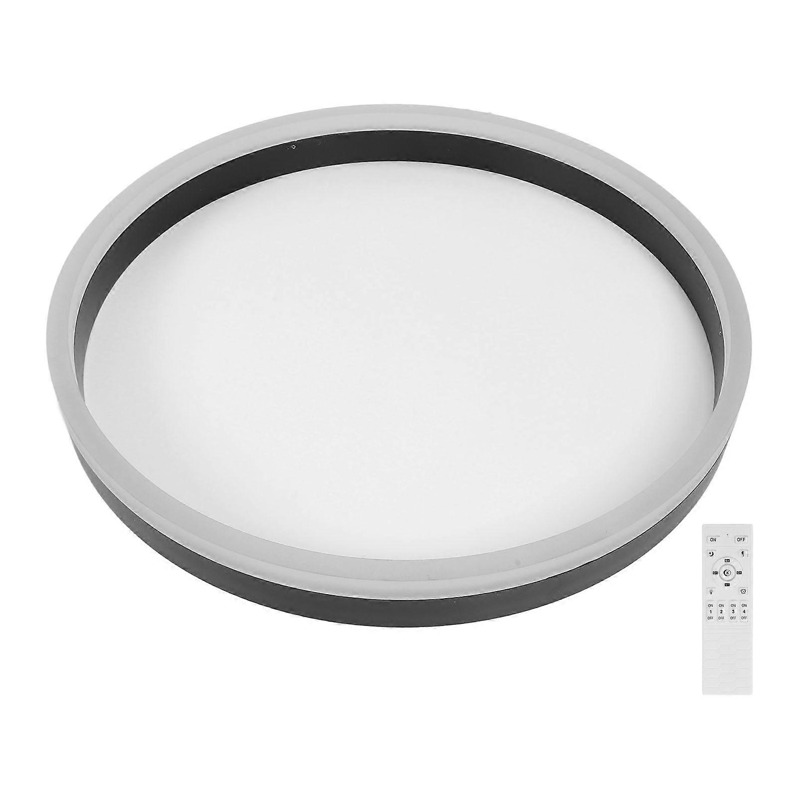 LED Ceiling Light Iron Acrylic Dimmable Round Flush Mount Modern Ceiling Light Fixture with APP Remote Control for Bedroom Hallway Black