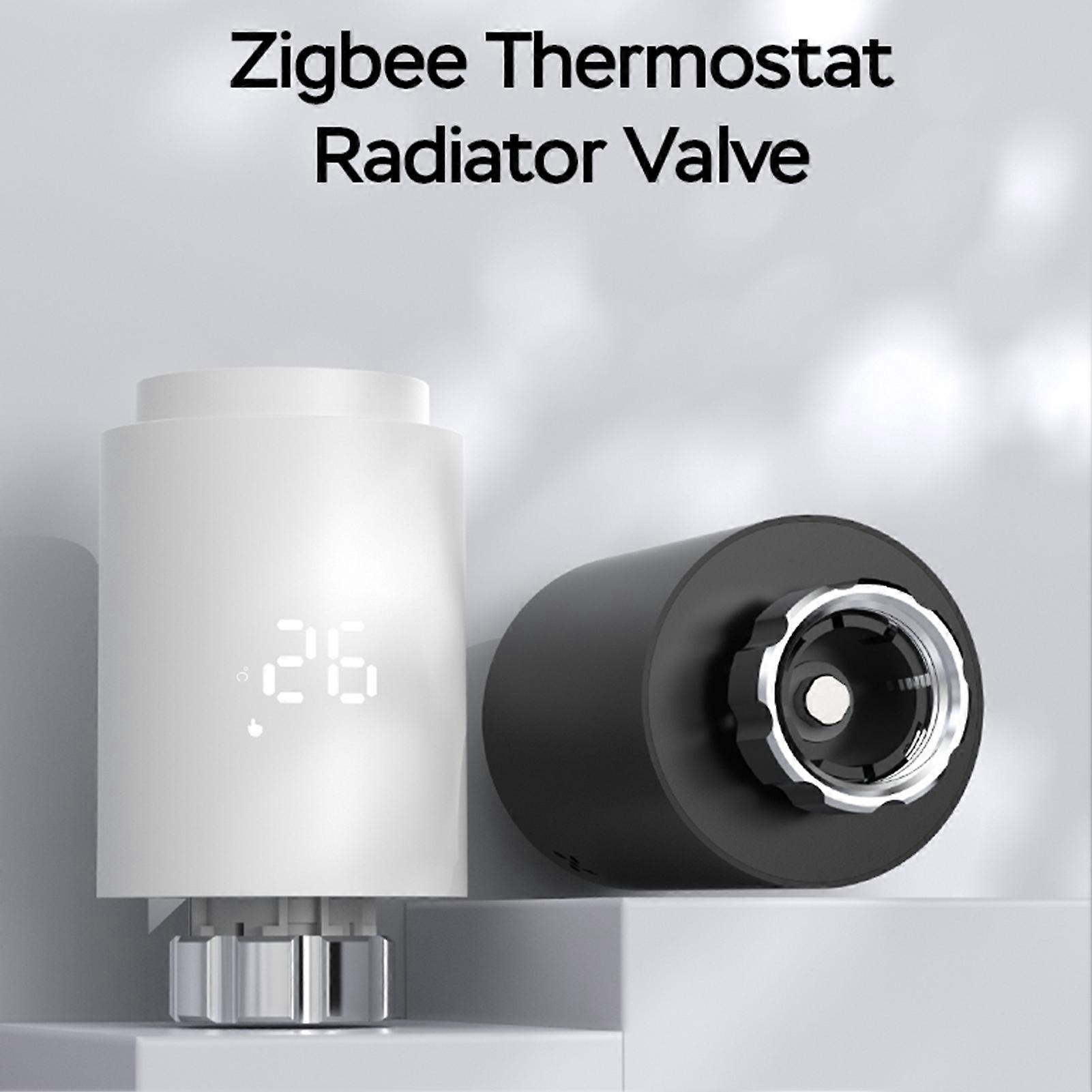 Thermostatic Radiator Valve Smart Radiator Valve Intelligent Thermostat Valve LED Display Supporting Mobile App Control Radiator Controller for Zigbee