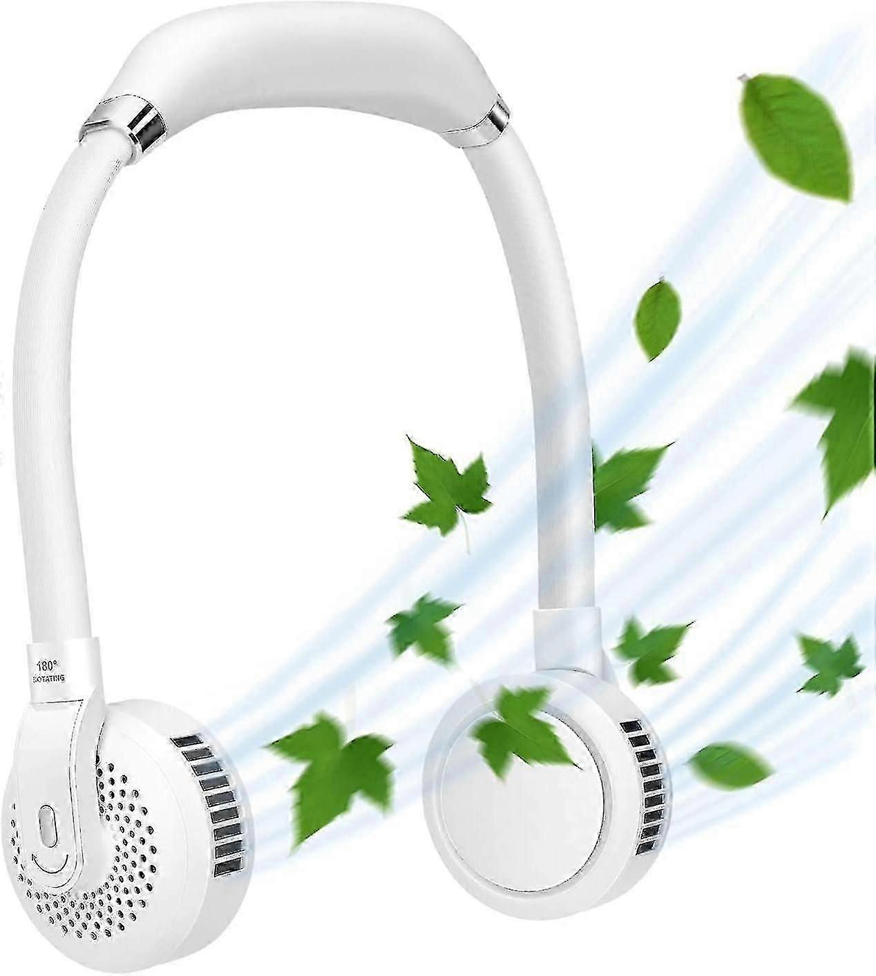 Ventilatore da collo portatile, Mini ventilatore USB, ventilatore da collo personale ricaricabile, ventola USB a 3 velocità con 360 Adjustab