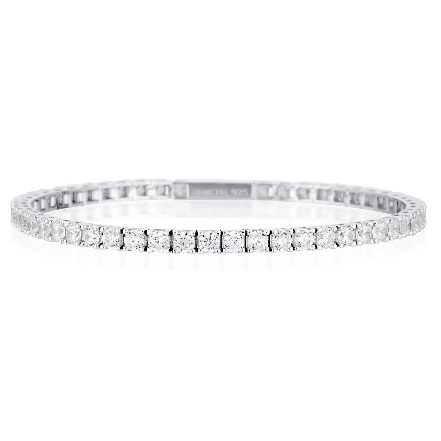 Georgini Selena 3mm Tennis Bracelet Silver Large 19.5cm