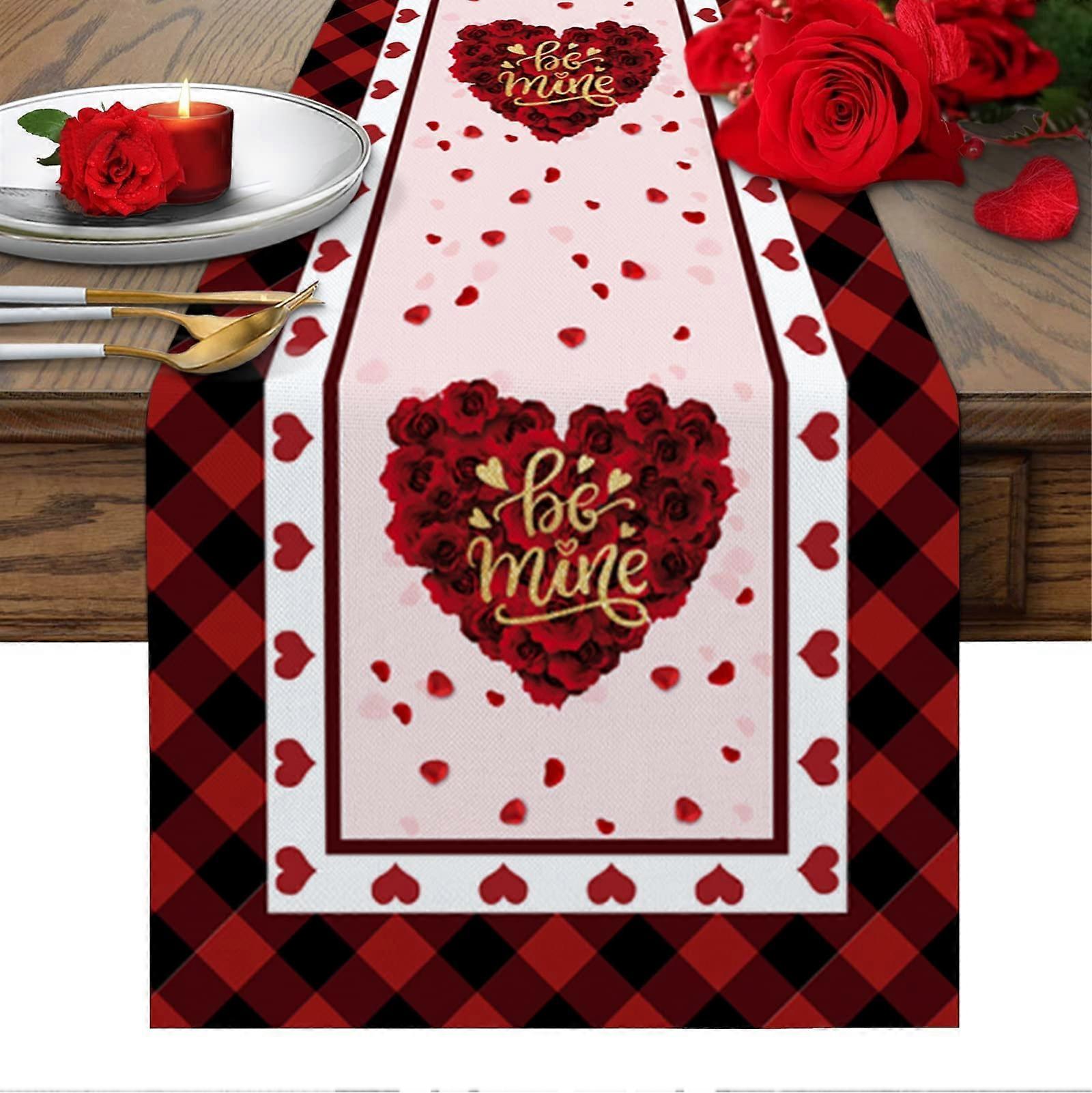 Non-Slip Table Runner for Valentines Day Dinner 13" x 70" 13 By 70 Inch Size Table Decor for Home Dining
