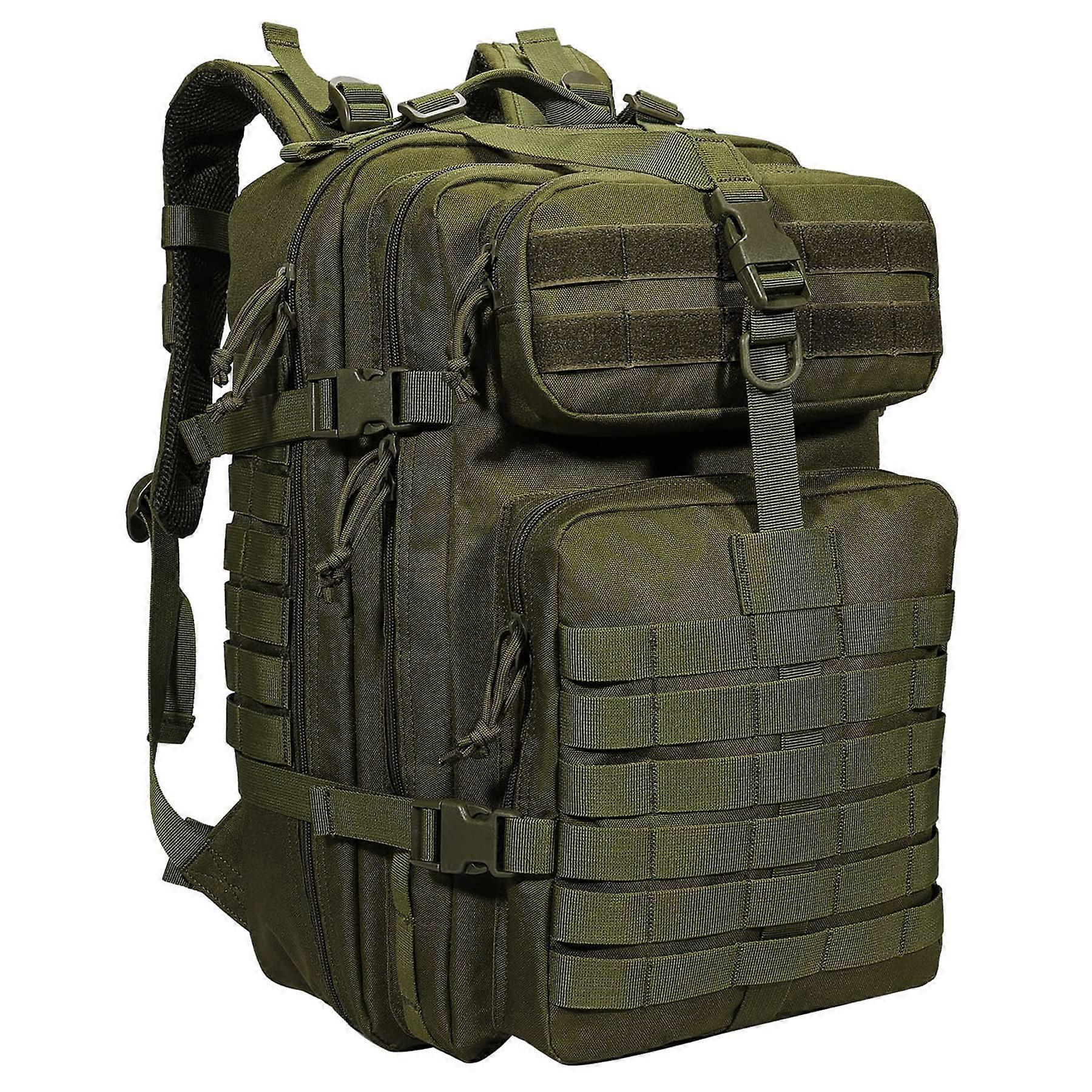 Tactical Military Backpack Molle Bag 45L Waterproof Rucksack for 3-Day Assault Survival with Multiple Compartments