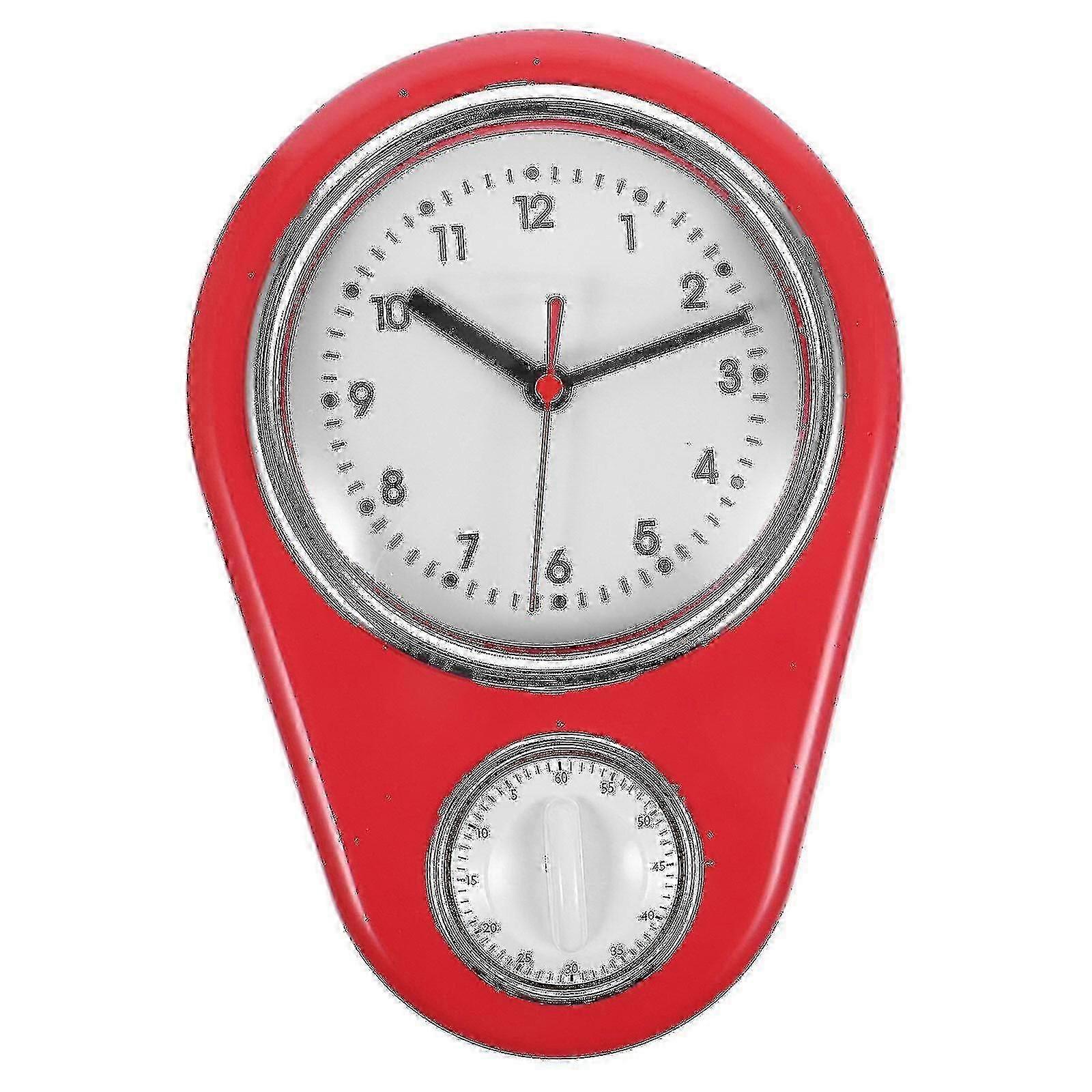 1pc Kitchen Timer Wall Clock Household Timer Modern Style Without Battery For Home (blue)