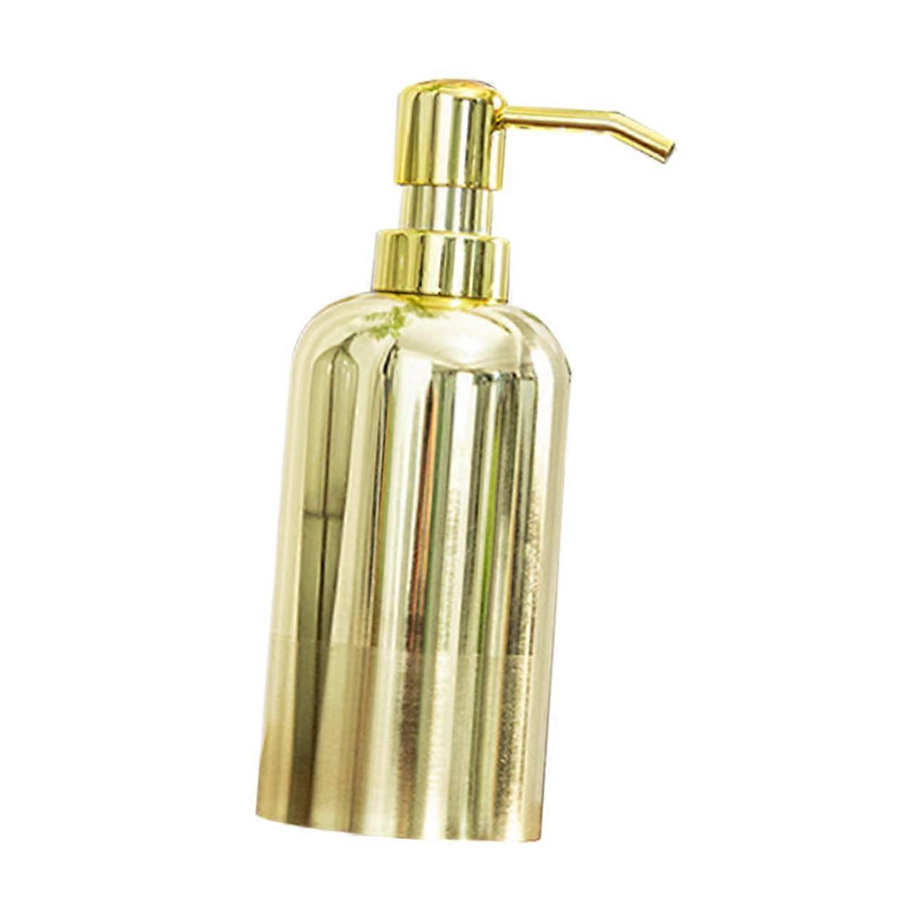 Stainless Steel Golden Soap Dispenser for Bathroom Countertop, Modern Hand Soap Bottle, Durable and Stylish Design