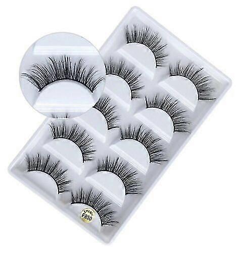 5 Pairs 3d False Eyelashes Wispy Cross Long Thick Soft Fake Eye Lashes  Handmade