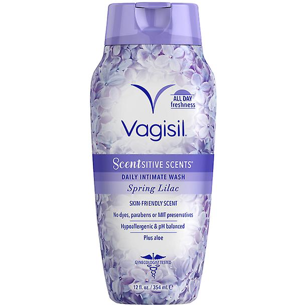 Vagisil Sensitive Scents Plus غسول مهبلي يومي للحميم، أرجواني ربيعي، 12 أونصة سائلة
