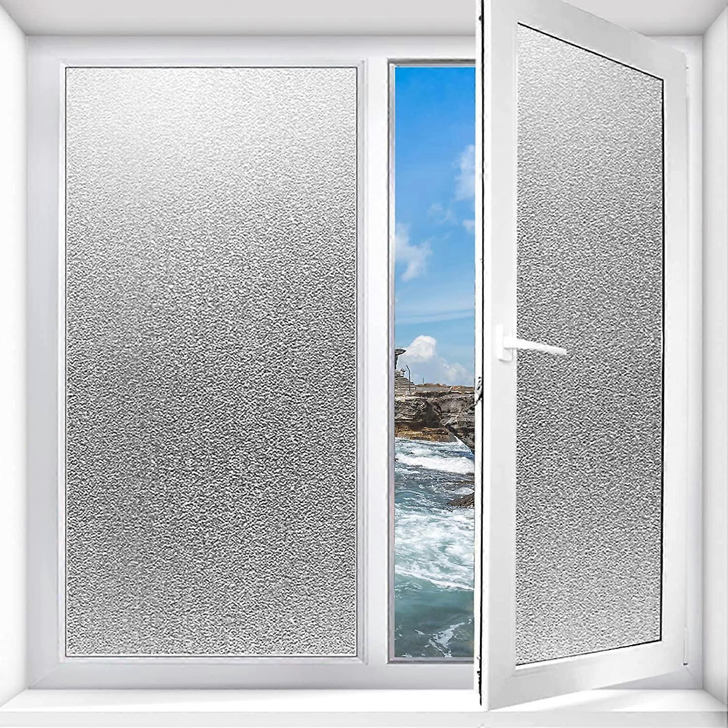 Glossy Window Confidentiality Film - UV Blocking Static Adhesive Glass Privacy Sticker, 36"x78" Size