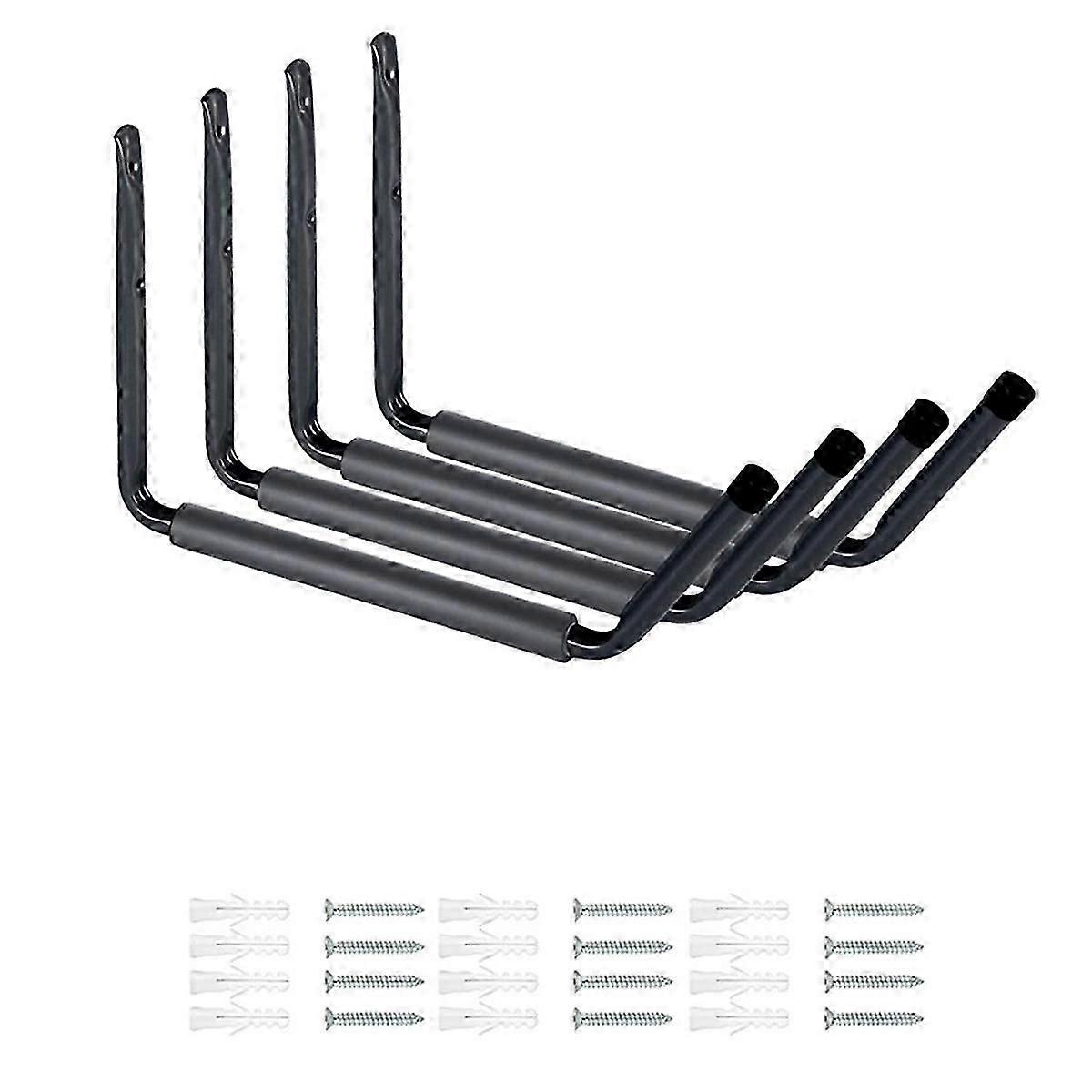 Garage Indoor Kayak Storage Hook Hanger, Warehouse Storage Kayak Hooks for Canoe Paddle Board, Ladder