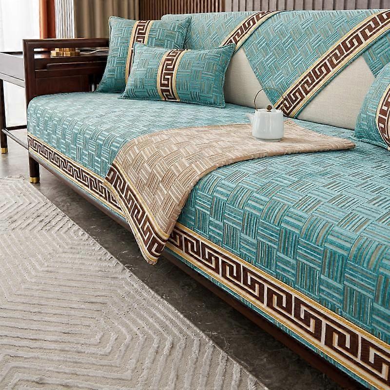 Chinese Style Sofa Covers Soft Chenille Anti-slip Couch Cushion Solid Wood for Living Room Sofas Universal Armchair Slipcover