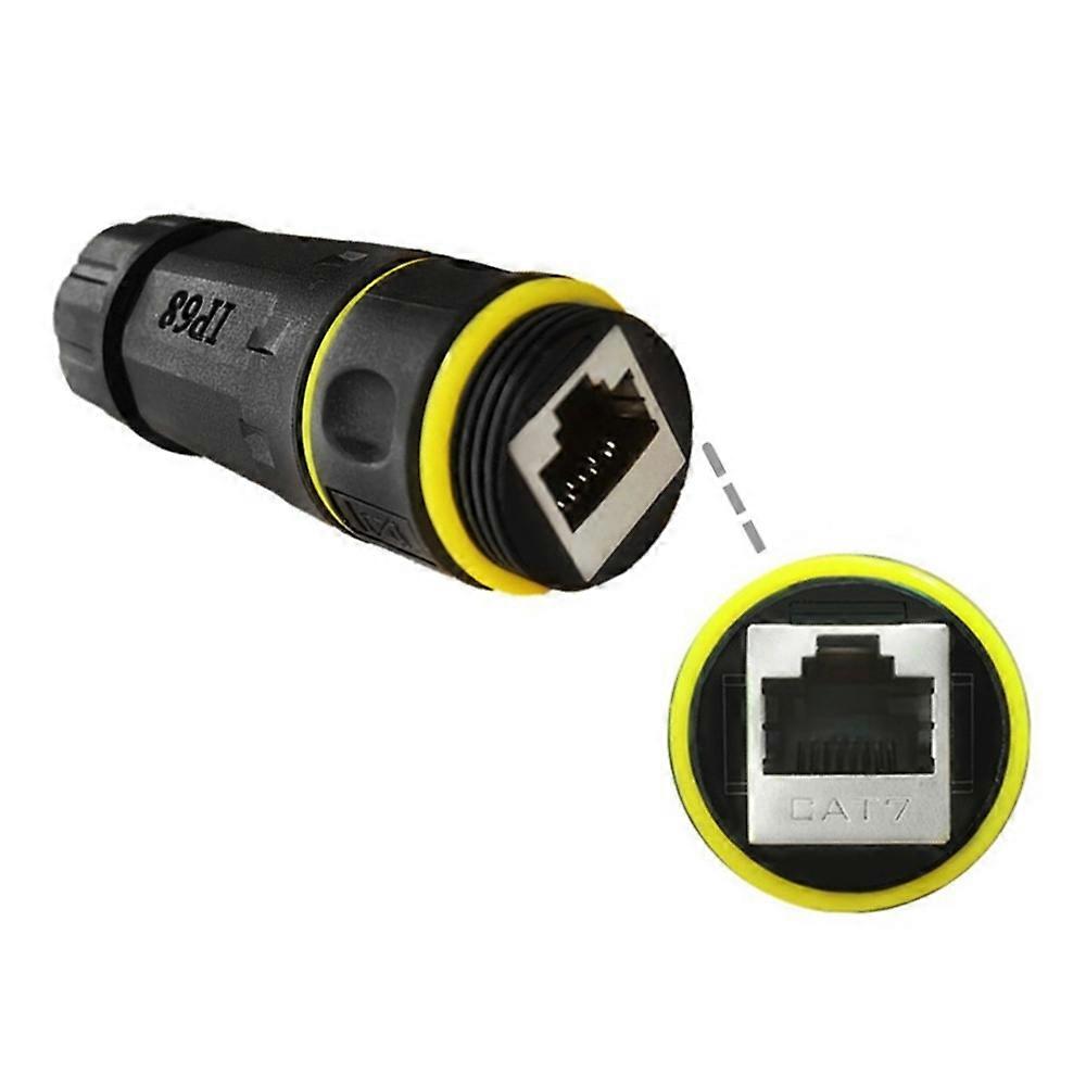 IP68 Waterproof Cat7 RJ45 Shielded Pure Copper Ethernet Coupler Cat7 Ethernet Coupler