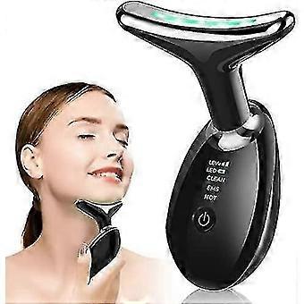 Gesichtsmassagegerät, Anti-Aging-Nacken-Augenmassagegerät mit 3 Modi und 45 °C Wärme, Gesichtsmassagegerät Anti-Falten-Gerät für Hautpflege, Gesichtsstraffung (schwarz) Das Beste O