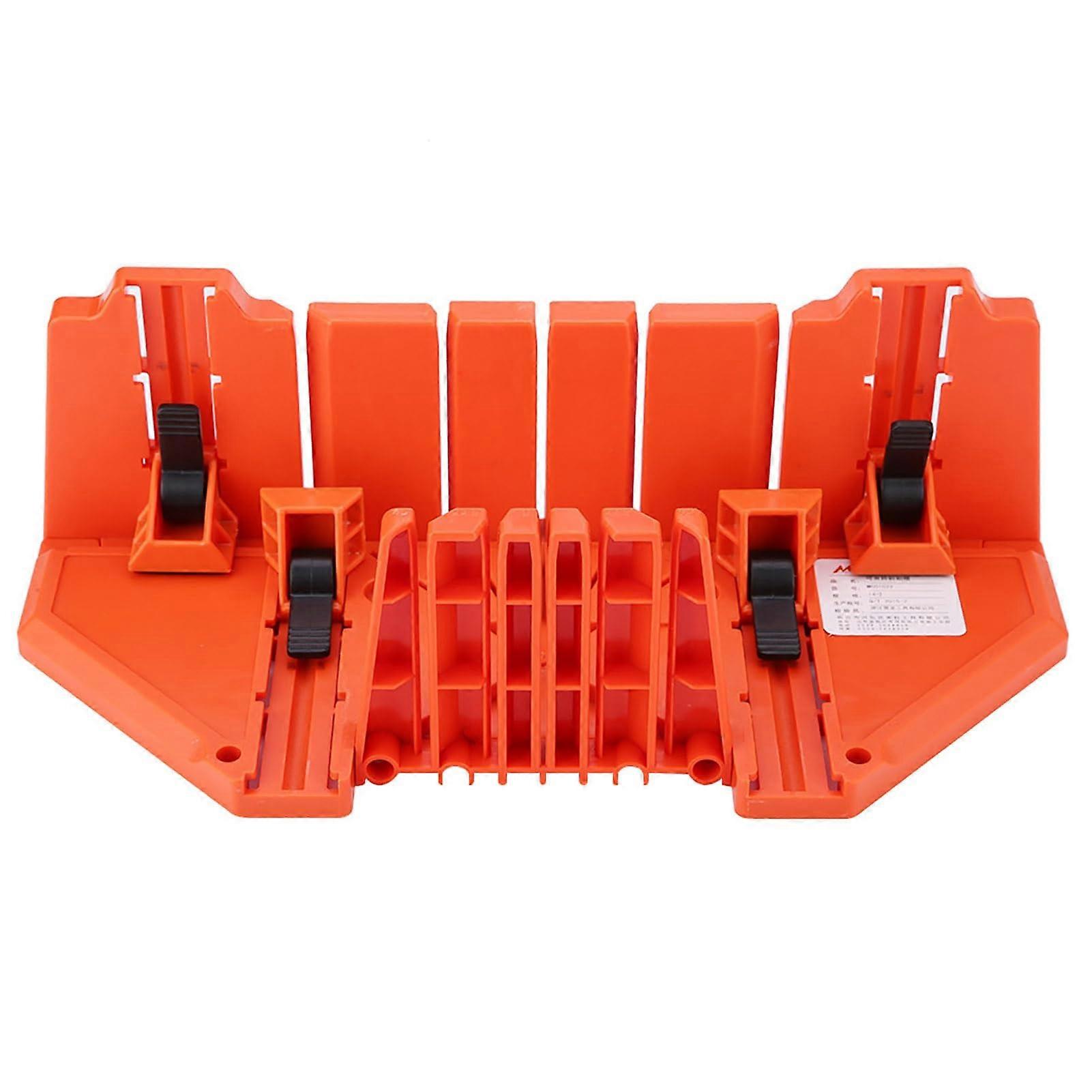 Plastic Mitre Box, Miter Box Wood Cutting Hand Saw Hardware Tool with Clamp 14 Inch Pruning Saw for Architectural Jobs