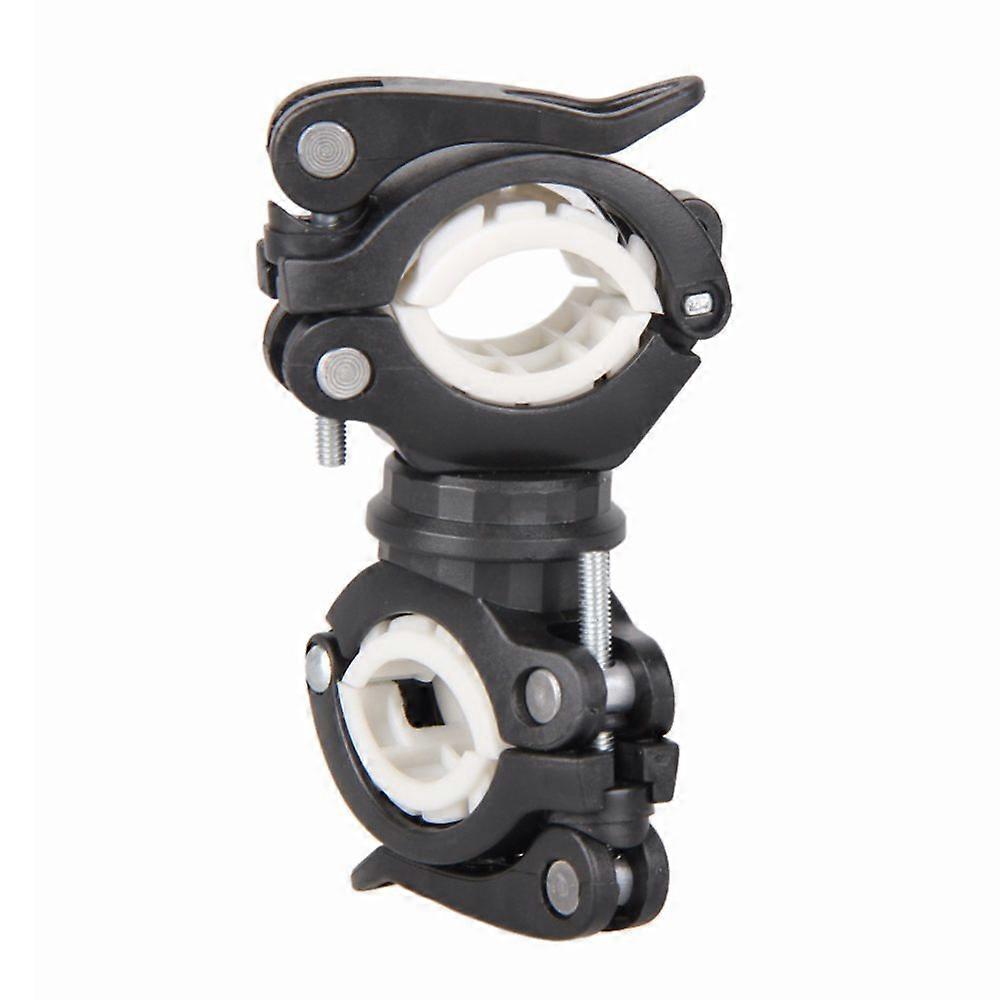 360 Degree Rotating Cycling Bike Light Double bracket black+white