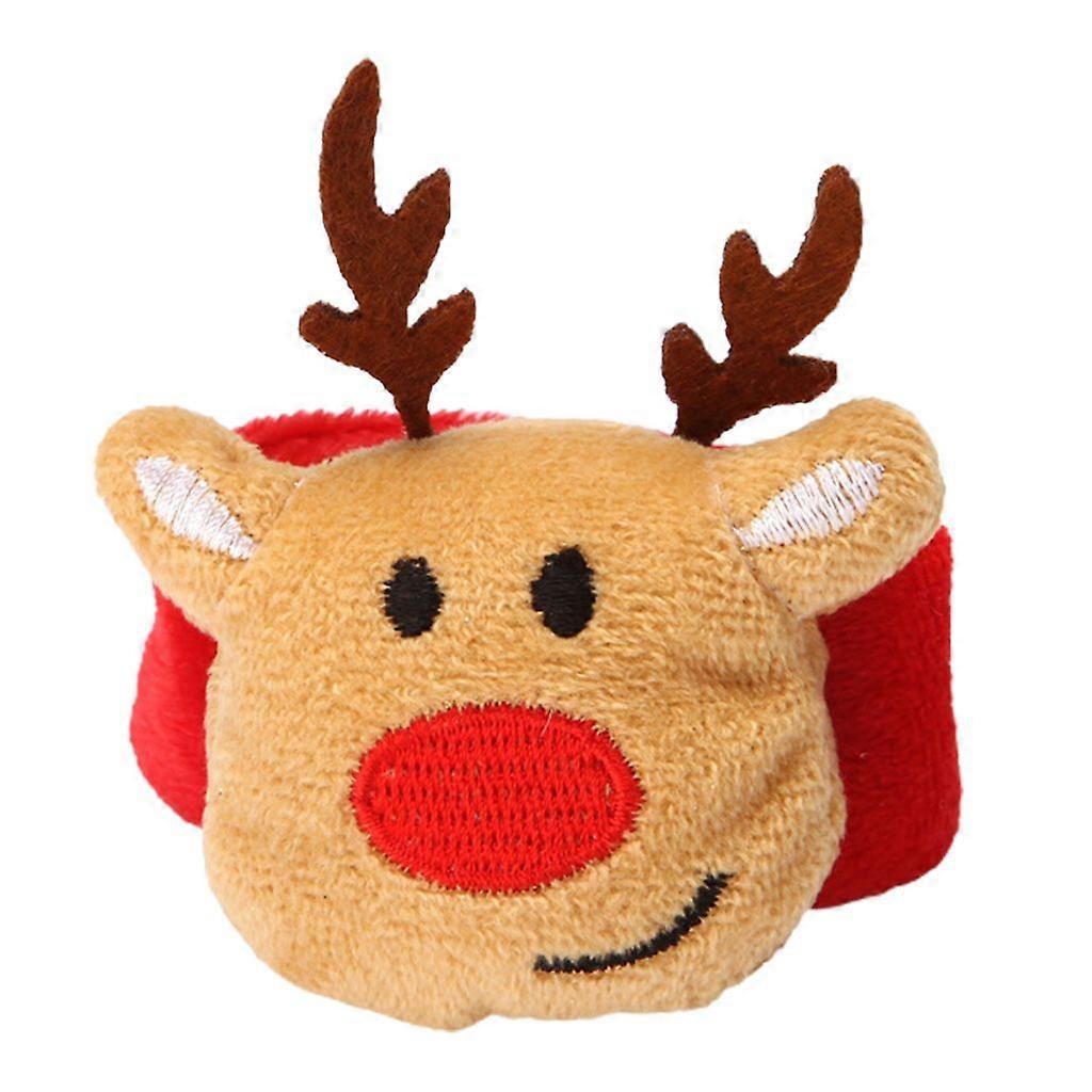 Natal Snap Ring pulso Clap Plush pulseira Patted Circle brinquedos para crianças