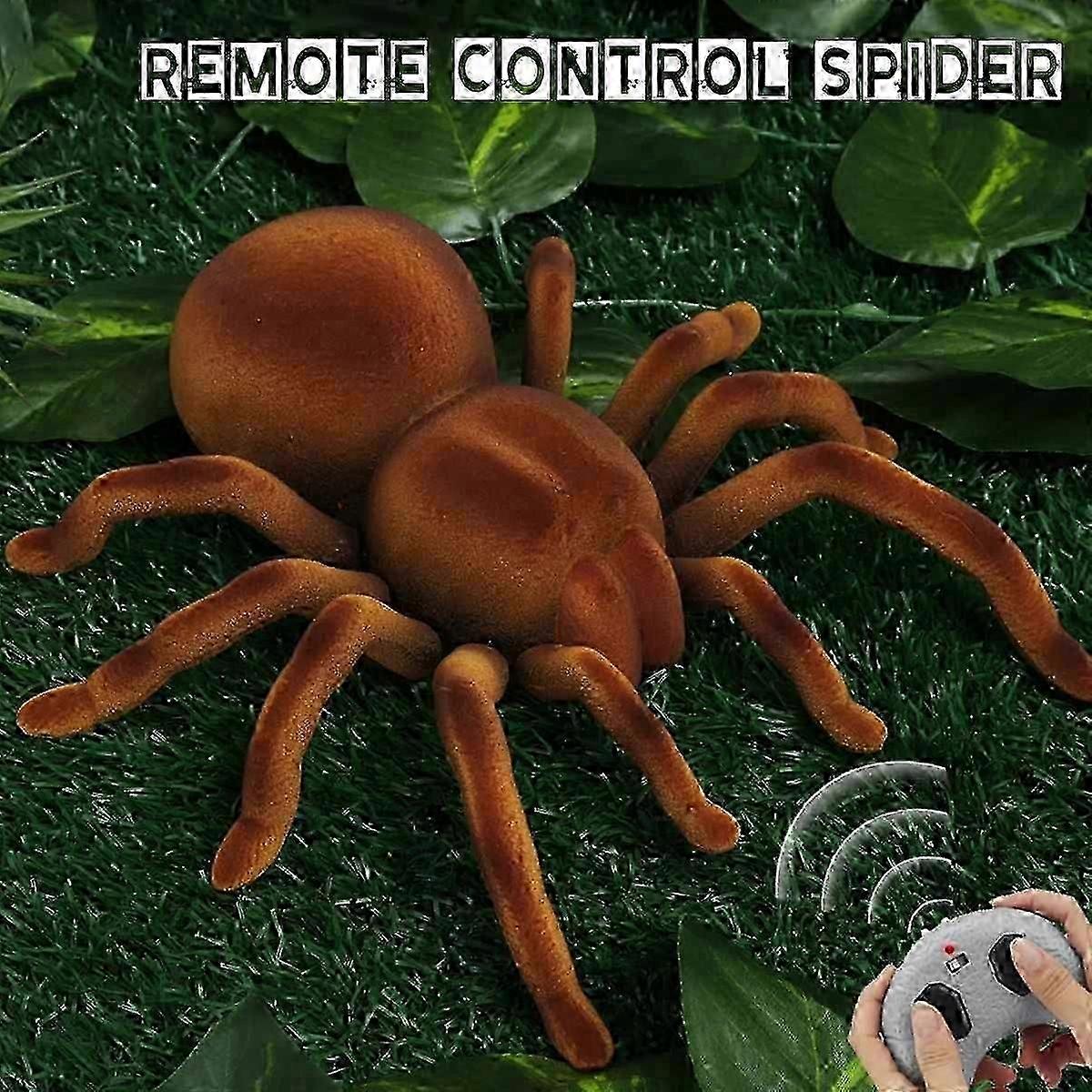 חיית מחמד אלקטרונית סימולציה שלט רחוק טרנטולות עיניים זוהר שחור חכם עכביש 4ch ליל כל הקדושים RC מתיחה מסובכת צעצוע מפחיד מתנה