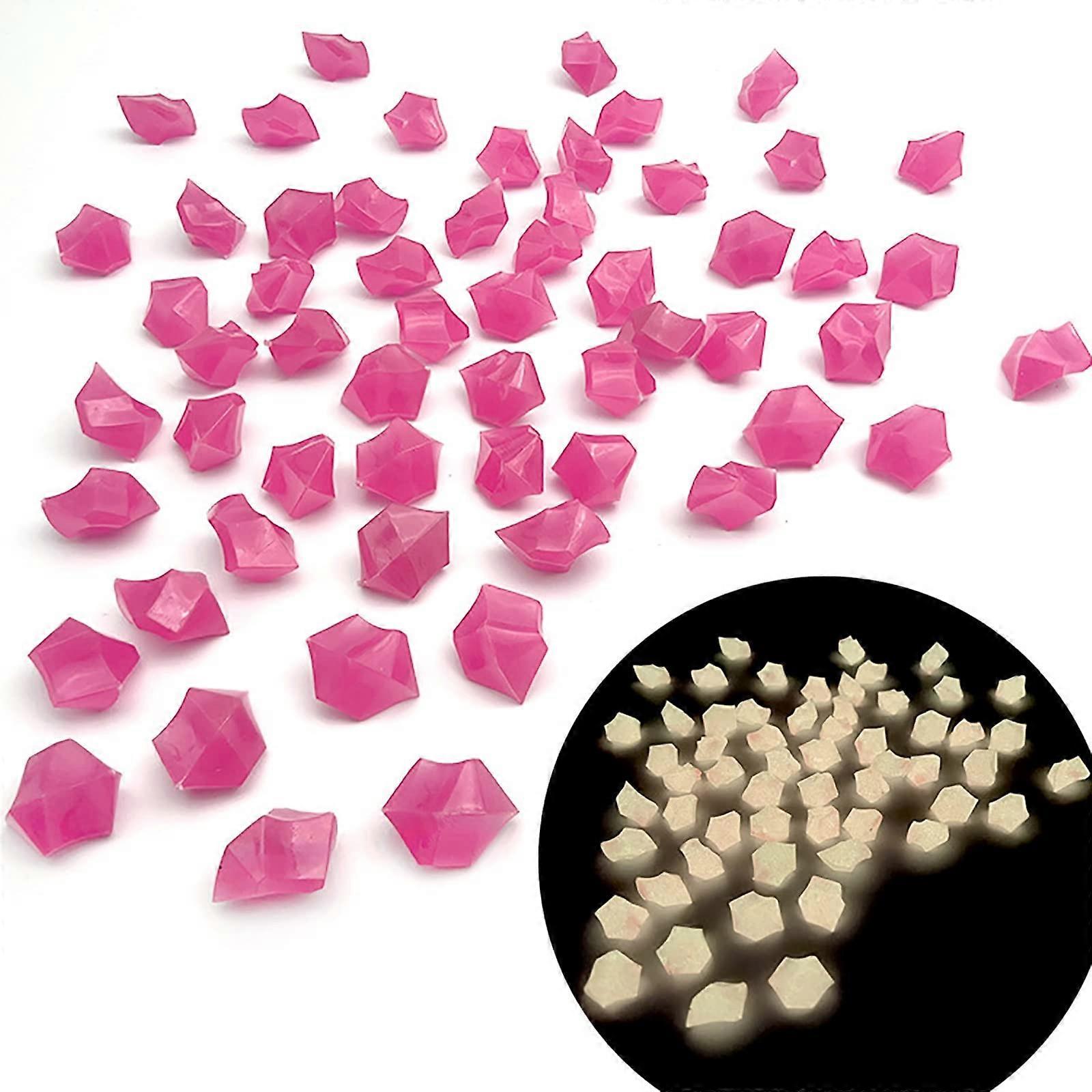 Glow Rocks, 300pcs Blue Glowing Stones for Outdoor Garden Decor, Luminous Pebbles for Fish Tank and Pathway, DIY Decorative